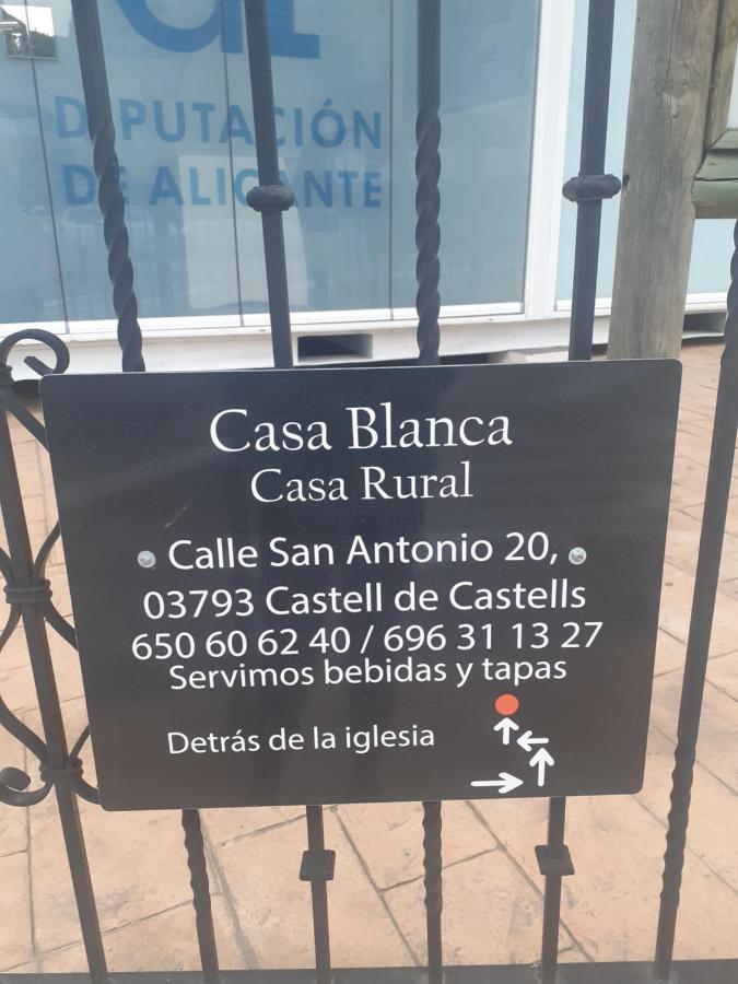 Casa Blanca Bed and Breakfast Castell De Castells Eksteriør billede